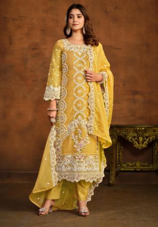 Picture of Ravishing Organza Peru Straight Cut Salwar Kameez