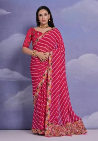 Picture of Splendid Georgette Light Coral Saree