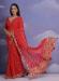 Picture of Fine Georgette Fire Brick Saree