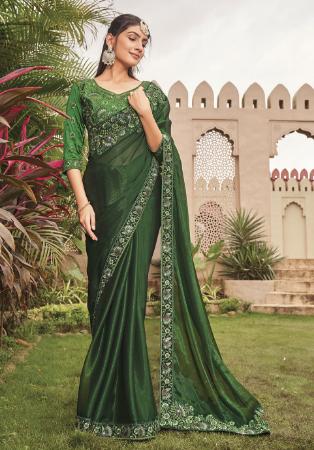 Picture of Grand Georgette Sea Green Saree