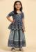 Picture of Delightful Cotton Steel Blue Kids Lehenga Choli