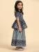 Picture of Delightful Cotton Steel Blue Kids Lehenga Choli