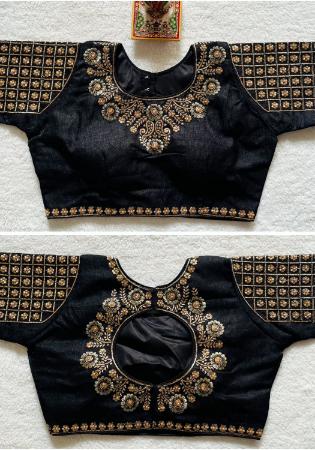 Picture of Statuesque Silk Black Designer Blouse