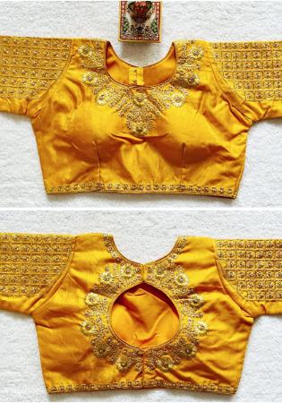 Picture of Enticing Silk Golden Designer Blouse