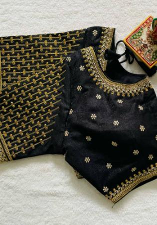 Picture of Enticing Silk Black Designer Blouse