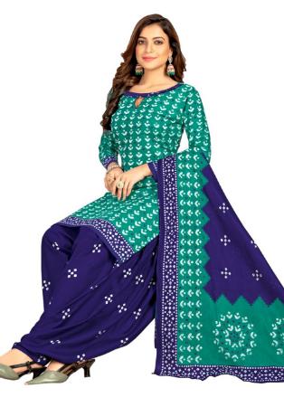 Picture of Charming Cotton Dark Cyan Readymade Salwar Kameez