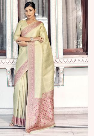 Picture of Resplendent Silk Dark Khaki Saree