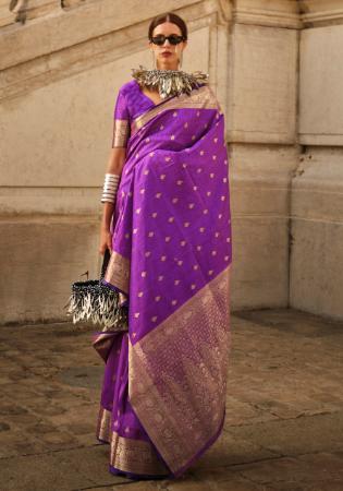 Picture of Wonderful Silk Medium Orchid Saree