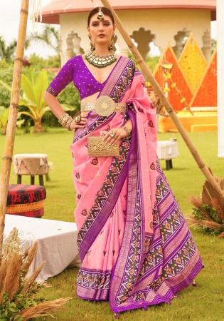 Picture of Superb Silk Light Pink Saree