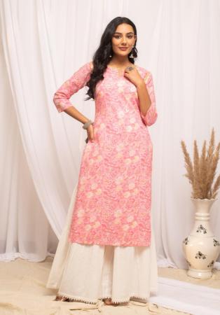 Picture of Taking Cotton Light Pink Kurtis & Tunic