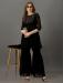 Picture of Well Formed Georgette Black Readymade Salwar Kameez