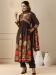 Picture of Rayon & Chiffon Black Readymade Salwar Kameez