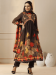 Picture of Rayon & Chiffon Black Readymade Salwar Kameez