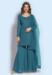 Picture of Georgette Steel Blue Straight Cut Salwar Kameez