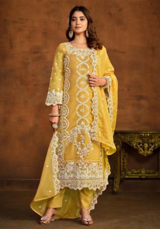 Picture of Fine Organza Peru Straight Cut Salwar Kameez