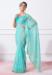 Picture of Graceful Organza Medium Aqua Marine Saree