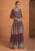 Picture of Georgette Dark Orchid Straight Cut Salwar Kameez