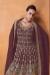 Picture of Georgette Dark Orchid Straight Cut Salwar Kameez