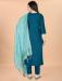 Picture of Good Looking Cotton Teal Readymade Salwar Kameez