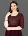 Picture of Appealing Georgette Maroon Readymade Gown