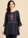 Picture of Ideal Rayon Navy Blue Kurtis & Tunic