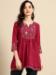 Picture of Delightful Rayon Fire Brick Kurtis & Tunic