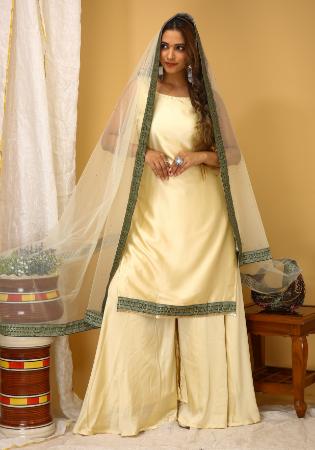 Picture of Ideal Silk Beige Readymade Salwar Kameez