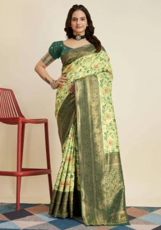 Picture of Nice Silk Dark Khaki Saree