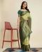 Picture of Nice Silk Dark Khaki Saree