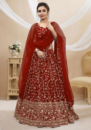 Picture of Radiant Georgette Maroon Lehenga Choli