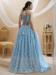 Picture of Graceful Georgette Cadet Blue Lehenga Choli