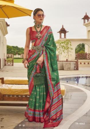 Picture of Admirable Silk Forest Green Saree