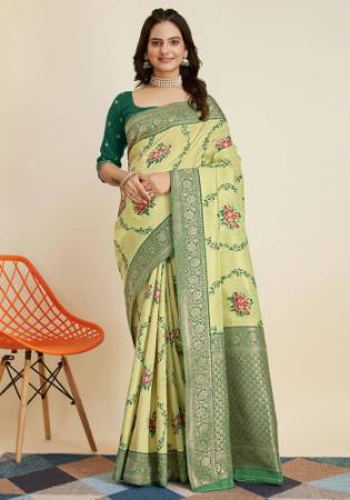 Picture of Charming Silk Dark Khaki Saree