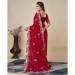 Picture of Superb Silk Dark Red Saree