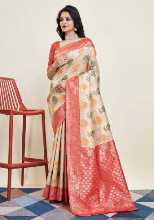 Picture of Wonderful Silk Beige Saree