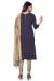 Picture of Cotton Dark Slate Grey Straight Cut Salwar Kameez