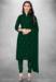 Picture of Georgette Dark Green Straight Cut Salwar Kameez