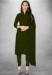 Picture of Georgette Dark Green Straight Cut Salwar Kameez