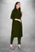 Picture of Georgette Dark Green Straight Cut Salwar Kameez