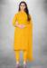 Picture of Lovely Georgette Orange Straight Cut Salwar Kameez