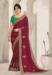 Picture of Sightly Georgette & Satin & Silk Maroon Saree