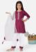 Picture of Classy Cotton Maroon Kids Salwar Kameez