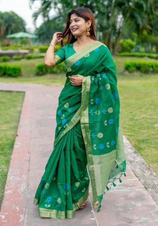 Picture of Enticing Linen Teal Saree