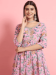 Picture of Rayon & Georgette Pink Readymade Salwar Kameez