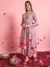 Picture of Rayon & Georgette Pink Readymade Salwar Kameez