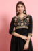 Picture of Rayon & Georgette Black Readymade Salwar Kameez