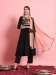 Picture of Rayon & Georgette Black Readymade Salwar Kameez