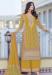 Picture of Chiffon & Silk Light Yellow Straight Cut Salwar Kameez