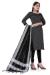 Picture of Shapely Cotton Black Straight Cut Salwar Kameez