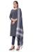 Picture of Cotton Dark Slate Grey Straight Cut Salwar Kameez